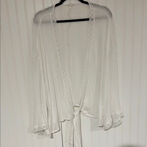 Elegant White Kimono Cardigan